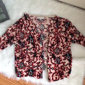 Printed Jones New York Cardigan